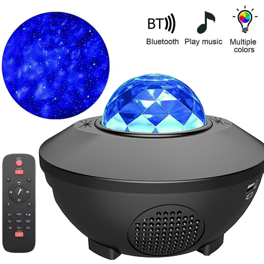 Laser Star Sky Projector for Christmas, LED Night Light Smart Galaxy Projector with Remote, BT Music Sync Home Light for Bedroom