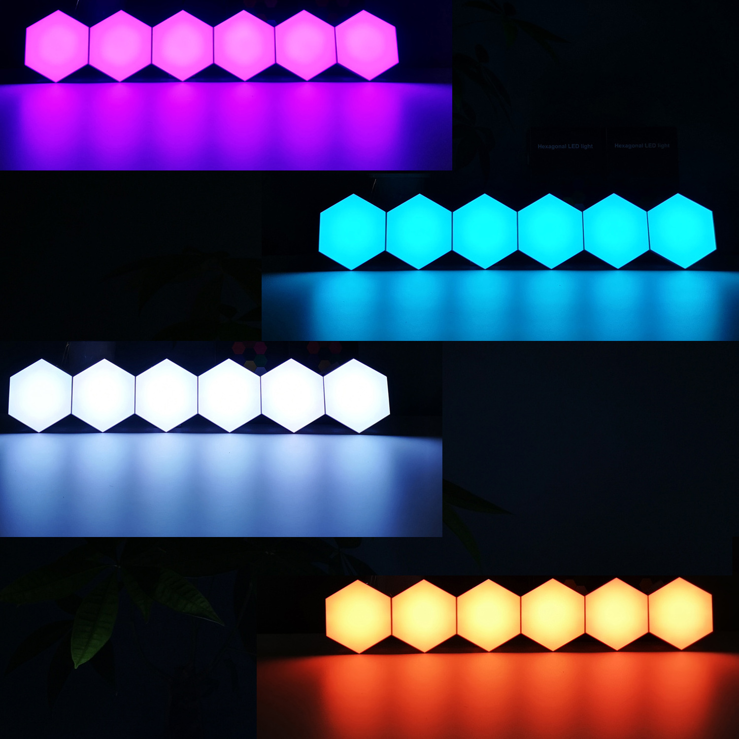 2023 New Product Smart Hexagon Gaming Lights Quantum Wall Panels for Wall APP Control Music Sync 16 Million RGB Colors 80