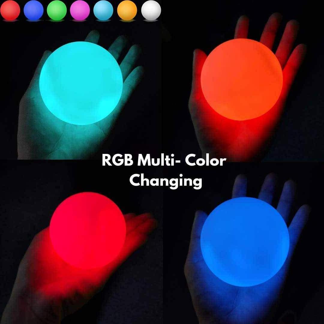 Kid's LED Globe Night Light Ambient Color Changing Glass Mood Lamp with Remote Control