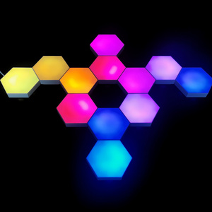 Best seller Hexagon Lights RGB Home Decor for Bedroom Remote Control Quantum Wall Light App Sync With Music