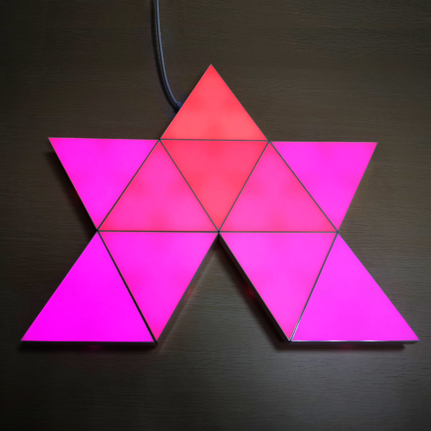 New product idea 2023 RGB Modular Light TUYA Smart WiFi APP Controlled Triangle Lights for Decor Wall Decoration