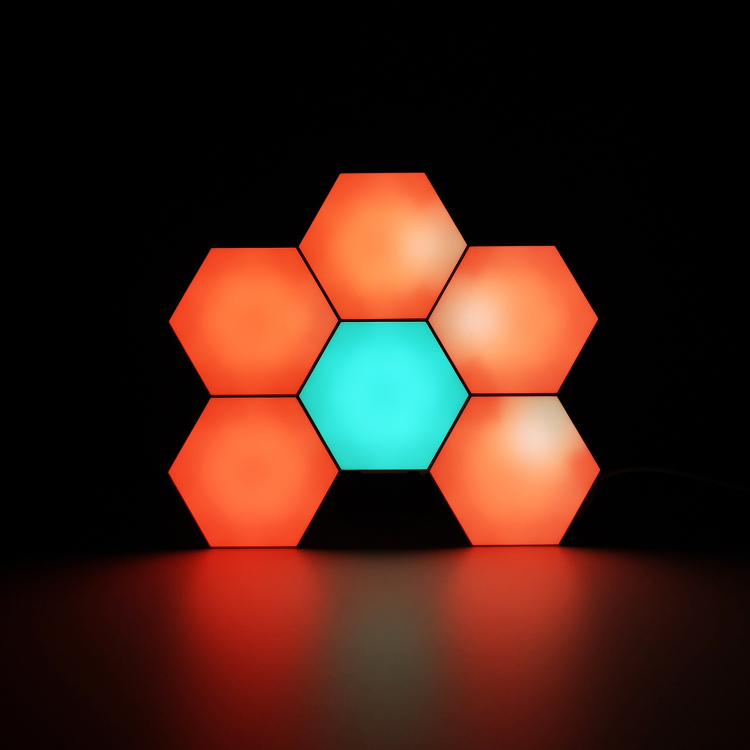 Lights panels led gaming wall lights hexagon light panels that dance to game and music Wall Panel DIY for Game Room