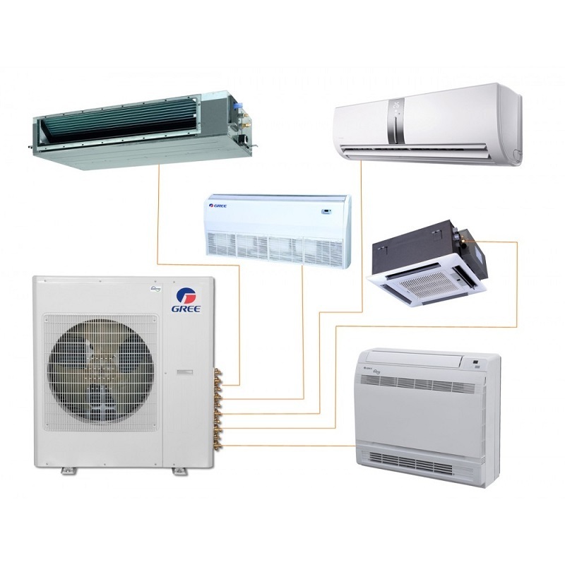 Gree R32 Heating Cooling 1 1.5 2 HP Ton AC Split Type AC Unit Gree Lomo Fairy Series Inverter Air Conditioner