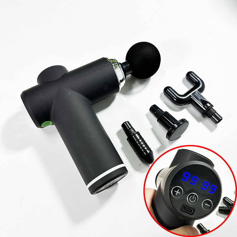 Dropshipping Best Sports Vibration Body Deep Tissue Booster 99 Speed Lcd mini Fascia Percussion Massager Muscle Massage Gun