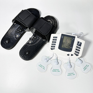 Electronic Foot Massage Ems Stimulator Shoes Electric Physiotherapy Acupuncture Tens Unit Pulse Massager With Slippers