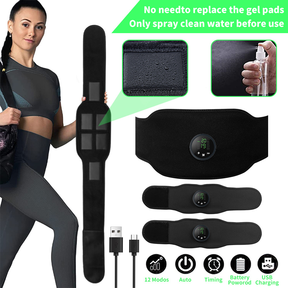 Home use Fitness Training device Abs Muscle Stimulator Electric Fat Burning Ems Abdominal muscle Trainer Slimming Ab Toning Belt