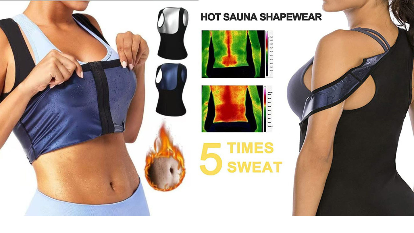 2023 High Quality Women Men Waist Trainer Vest Veste Femme Sauna Sports Gym Fitness Hot Workout Zipper Shirt Shaper Tummy Vests