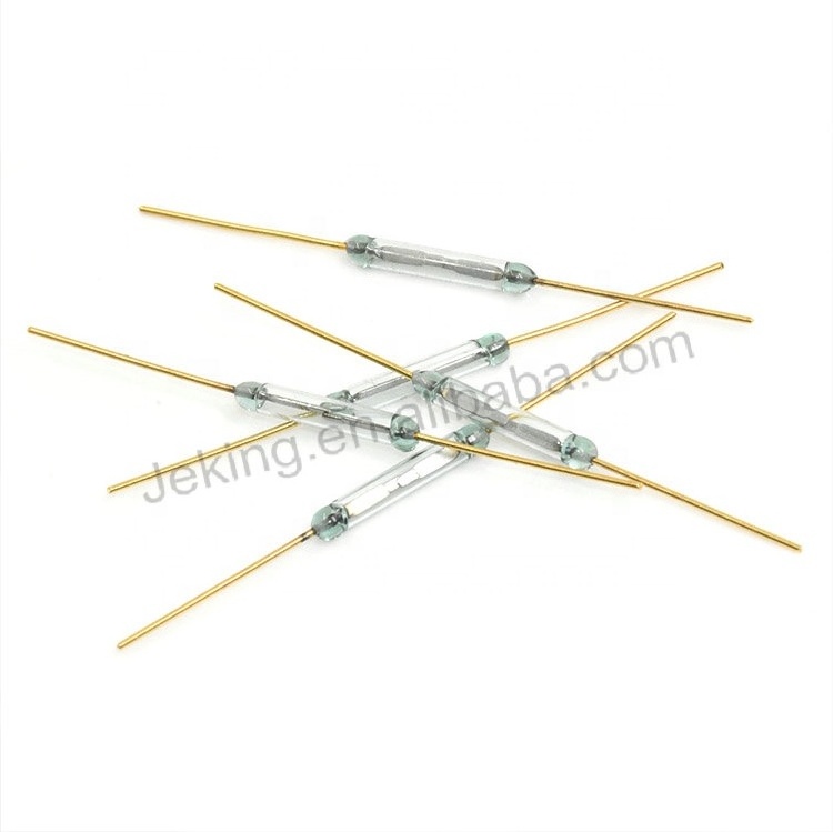 Jeking High Quality MKA-14103 Tone Leads Glass N/O SPST Reed Switches 10-15AT 2*14MM