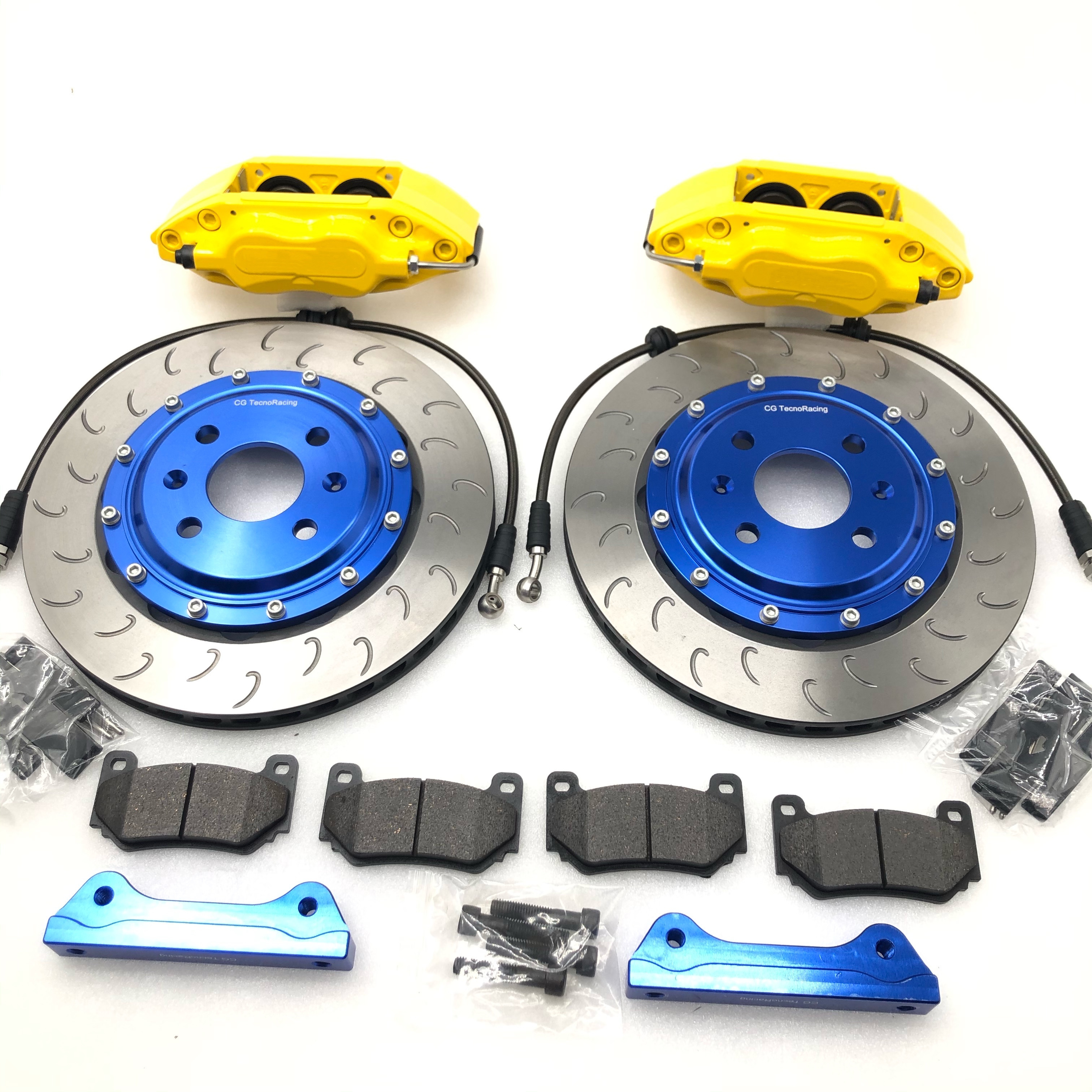 Jekit upgrade car brake 4 pot JK7600 caliper red/black/yellow for golf 6/audi s3/mk6/audi tt