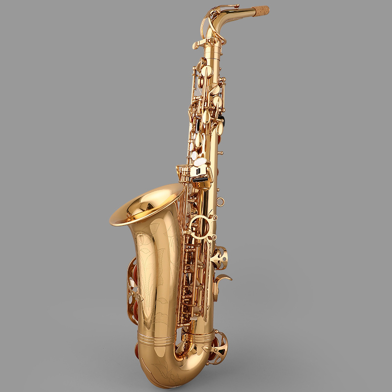 AAS-100 brass Good Quality High Grade Alto Saxophone for Students Factory Price Case Yellow Gold Accessories Set ALEX