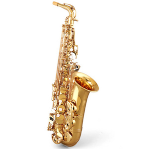 AAS-100 brass Good Quality High Grade Alto Saxophone for Students Factory Price Case Yellow Gold Accessories Set ALEX