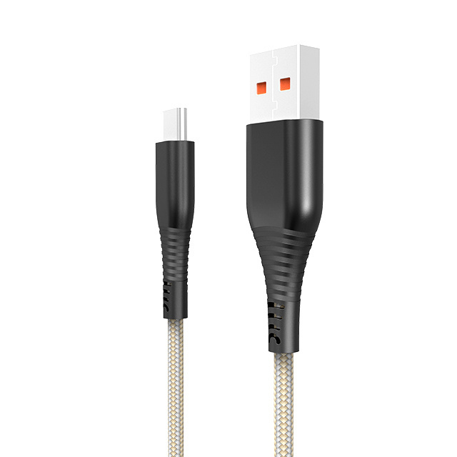 Jellico high quality sync data micro usb metal cable  Nylon braided multi charger data cable