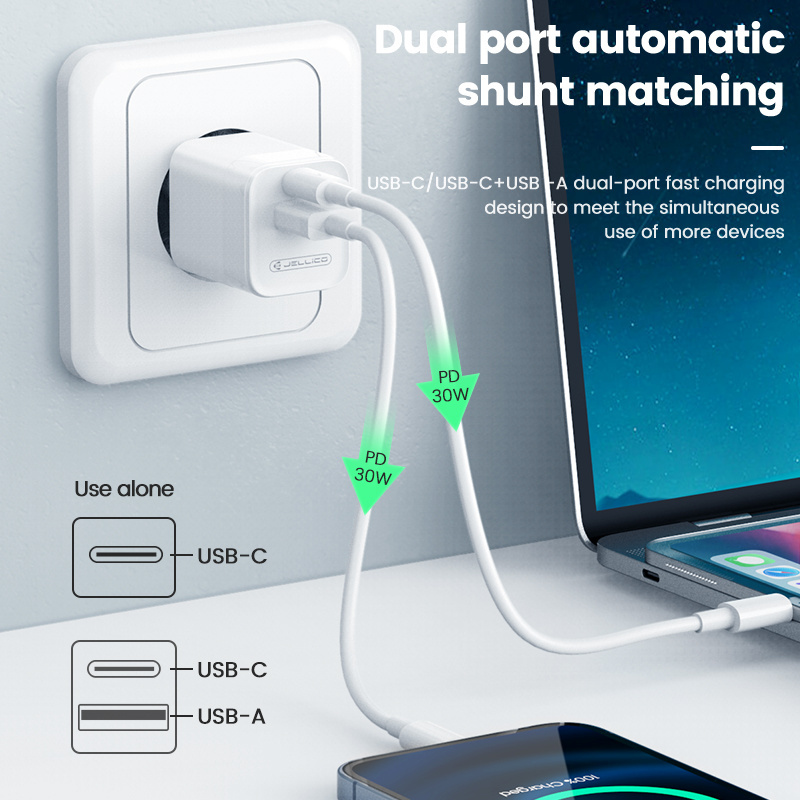 OEM LED light PD 30W QC3.0 fast charge portable power station mini mobile charger phone charger for apple