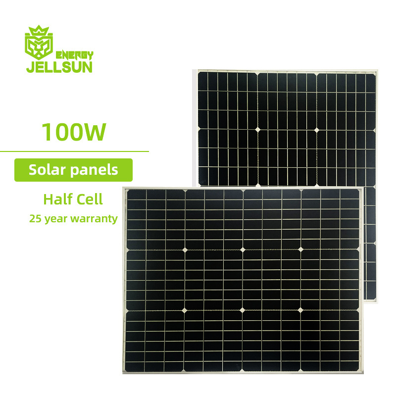 JELLSUN Monocrystalline Silicon Chienese TUV Solar Panel High-efficiency 100 watt Solar Photovoltaic Panels