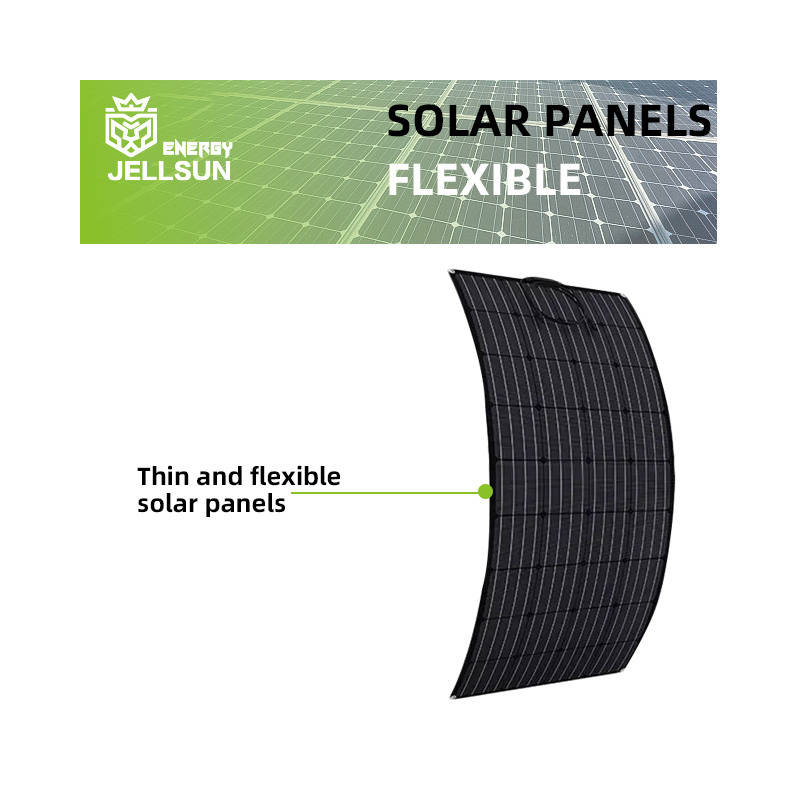 JELLSUN Renewable Energy Paneles Solares 250w 500w flexible roof  Tier 1 solar panels flexible sunpower solar panel