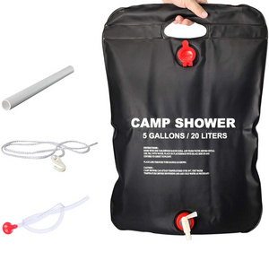 Hot Selling 20L Portable camping shower Pump 5 gallons Energy Heating Pipe Bag Solar Water Heater Outdoor Hiking Other Camping