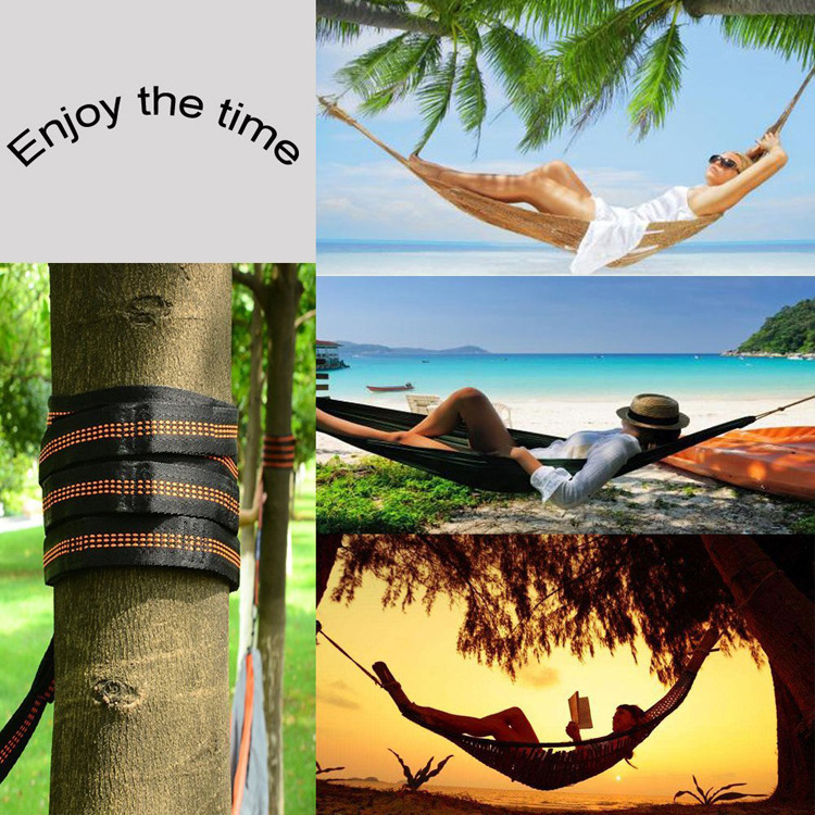 Hot Sells Hammock Tree Straps Heavy Duty Hanging Straps with 2 Premium Carabiners Carrying Bags for Outdoor Camping Hammock