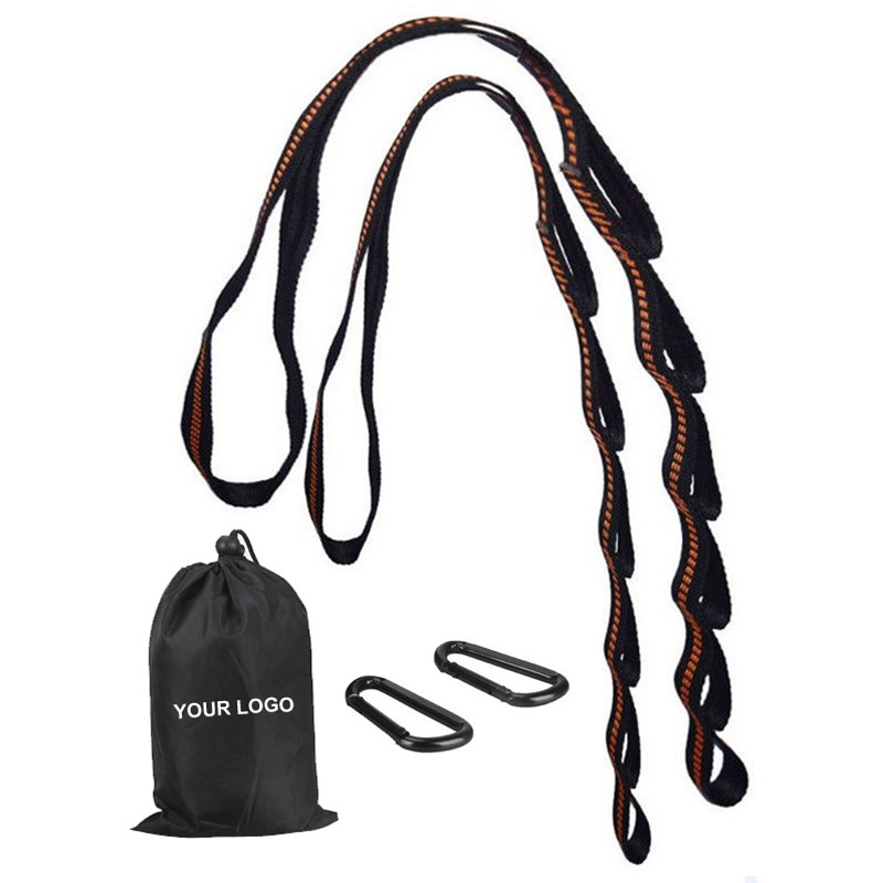 Hot Sells Hammock Tree Straps Heavy Duty Hanging Straps with 2 Premium Carabiners Carrying Bags for Outdoor Camping Hammock