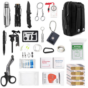 Popular 101 in 1 Emergency survival kit Hunting Hiking Fishing Essential Adventure tent Camping Outdoor First Aid kits