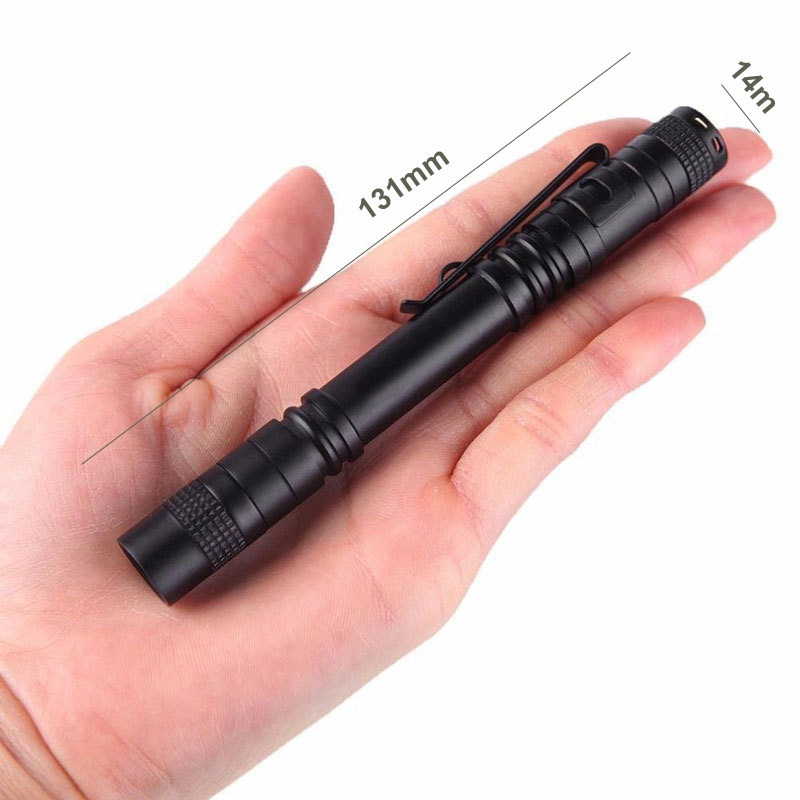 Pocket medical Torch Light Small size 2AAA battery powered LED Flashlight pen clip Gift promotion outdoor other camping gear