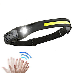 Ultra bright LED head Band lamp USB Rechargeable Sensor night running light  Other Camping Gear Lightweight head torch