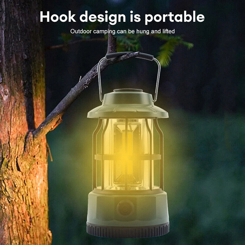 Newest Camping Lanterns LED Hiking Retro Campsite Lantern Other Camping Equipment dry battery Outdoor hanging lights