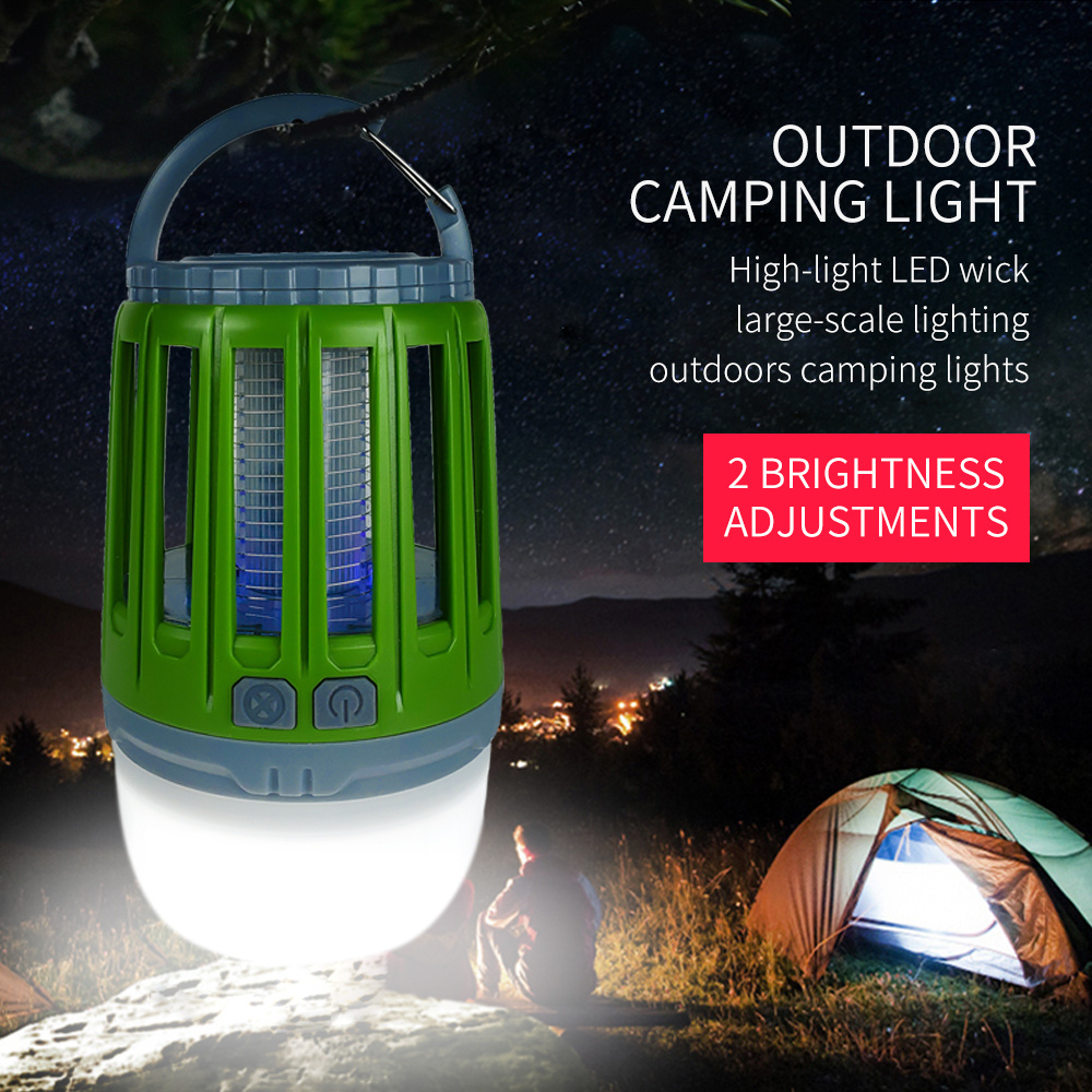 Professional  2 in 1 Portable USB Charging LED Mosquito Killer Tent Hanging UV Rechargeable camping lantern for Outdoor Camping