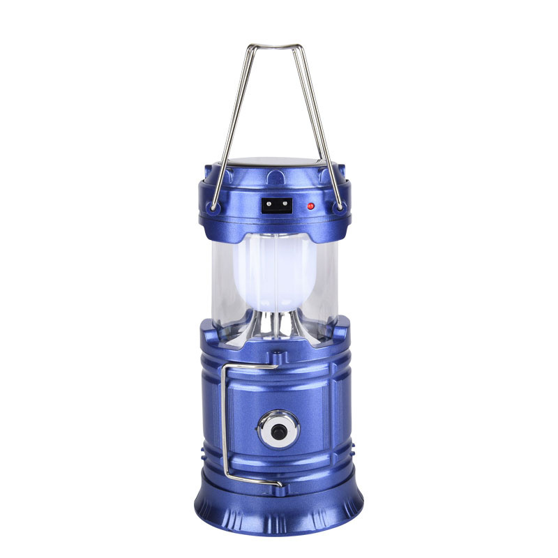 Solar Power Rechargeable LED Telescopic Portable Emergency Camping Lantern For Outdoor Hiking Tent Handing Light