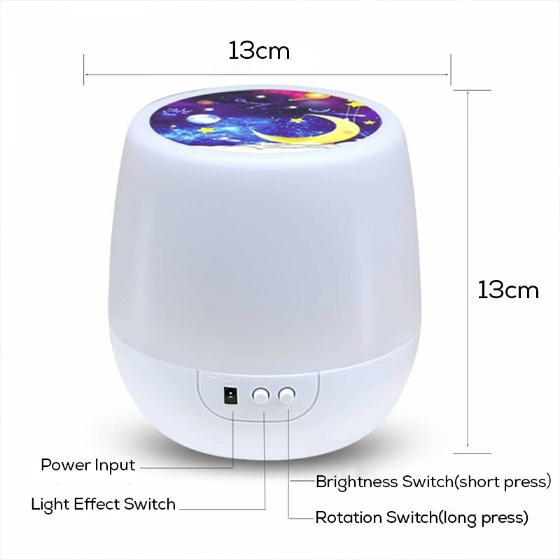 6 scenes tri-color rotating star projector newest romantic led night lights high quality baby night light power outages use