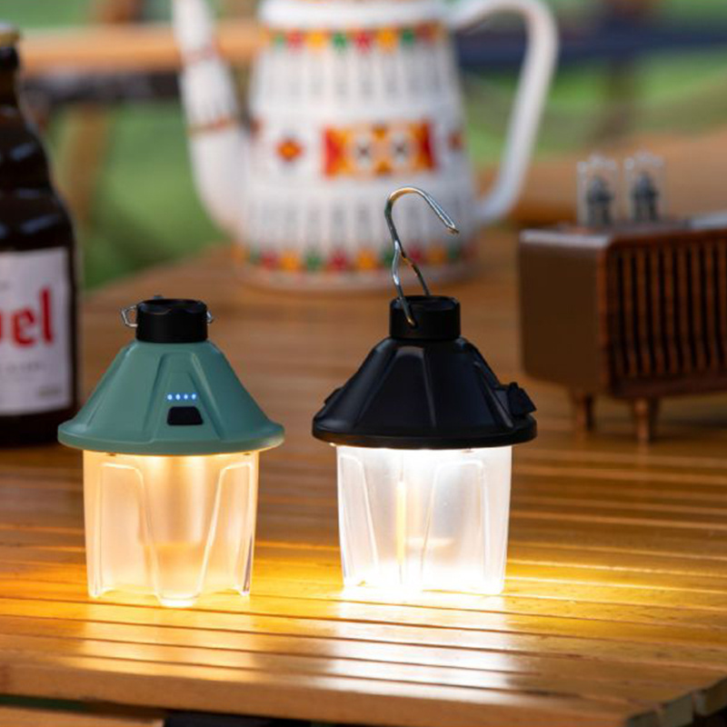 High Power Warm LED Camping Lantern USB Rechargeable dual light sources Outdoor Potable camping Lights Hanging Tent Lamp