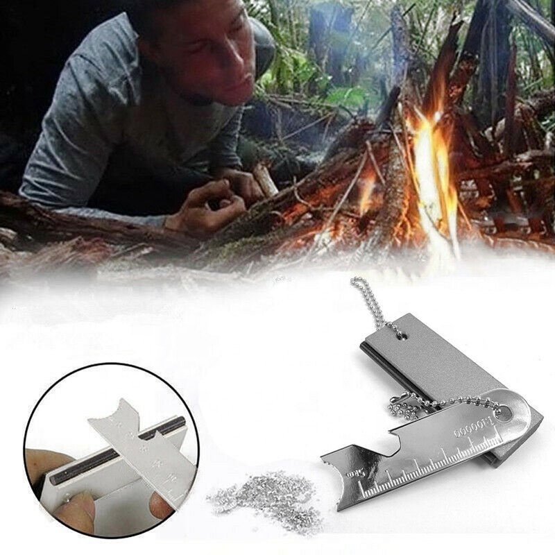 99.9% Magnesium Fire Starter Survival Flint Lighter Stone Camping Outdoor Tools