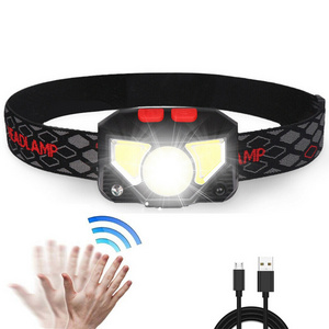 Motion Sensor LED Headlamp 8 Modes USB Rechargeable red light running night led headlamp Adventuridge equipment