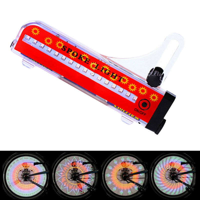 32 LED Waterproof Bike Wheel Lights Bicycle Spoke Tire Light 32 Changes Patterns illuminate Streets Fancy Bike Road Lamp