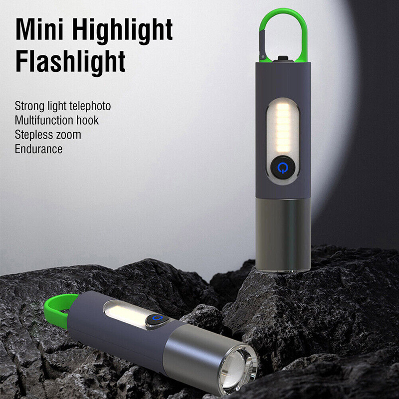 Portable Super Bright Zoom Flashlight Hiking Climbing USB Rechargeable torch other Camping Gear LED turn colors Lantern