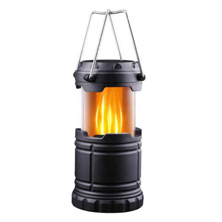 Flame Effect Tent Decorative Hanging  Light Led  Flame Flickering Portable Telescopic Camping Lantern For Outdoor