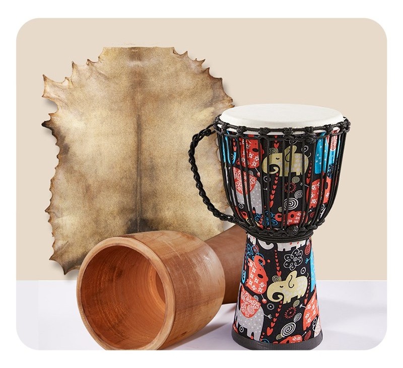 JELO SLG-AD-10-1 8 inch Factory supply djembe african drum goat skin professional large africa djembe drum for kid