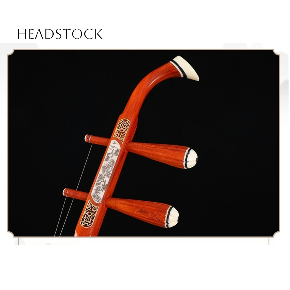 JELO HM-2011-1 Erhu Traditional Chinese Bassoon Ox Bone Decoration Red Rosewood adults Musical Instrument Violin