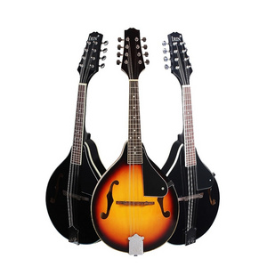 JELO IY-TB0111 Acoustic Mandolin Guitar 8 Strings Basswood Body A-Style Plus Capo Picks Cloth Instruments Accessories