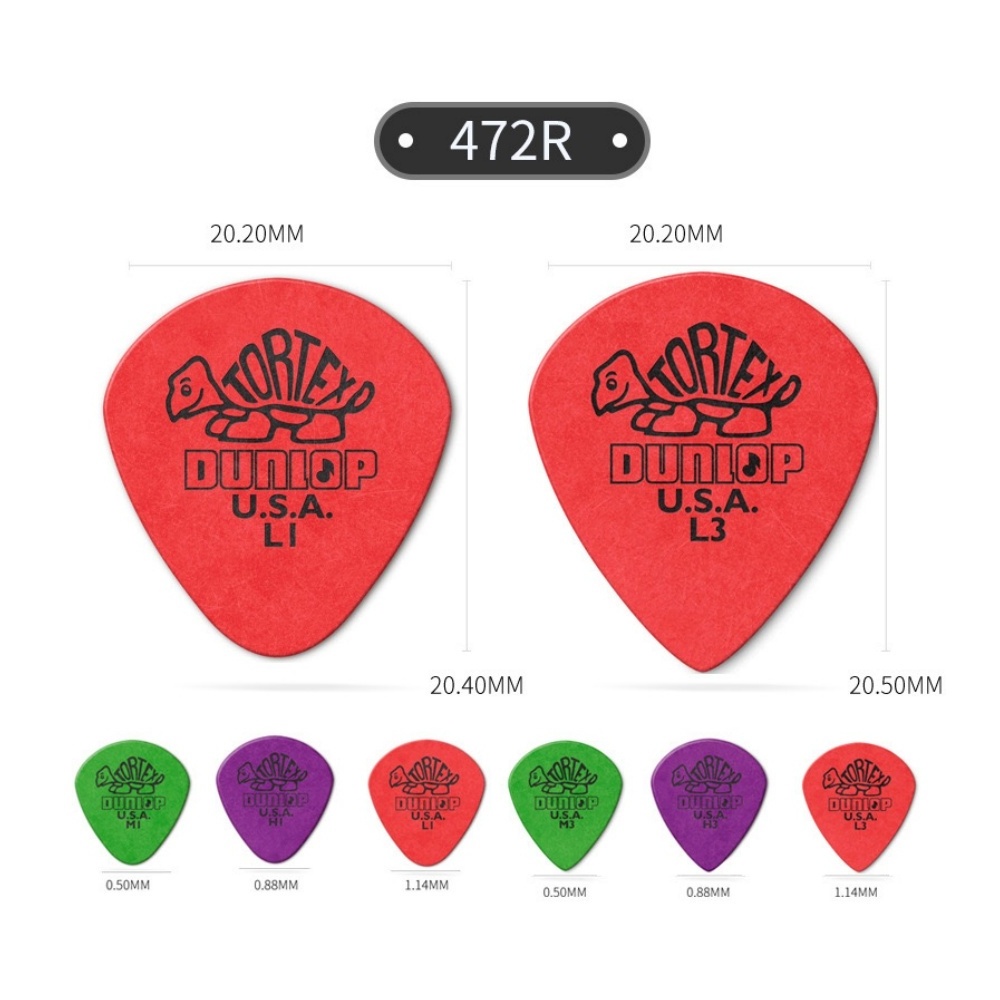 Jelo YYD-Dunlop Torte Jazz III 472R Guitar Picks Bass Acoustic Classic Electric Guitars-Stringed Instruments Parts Accessories