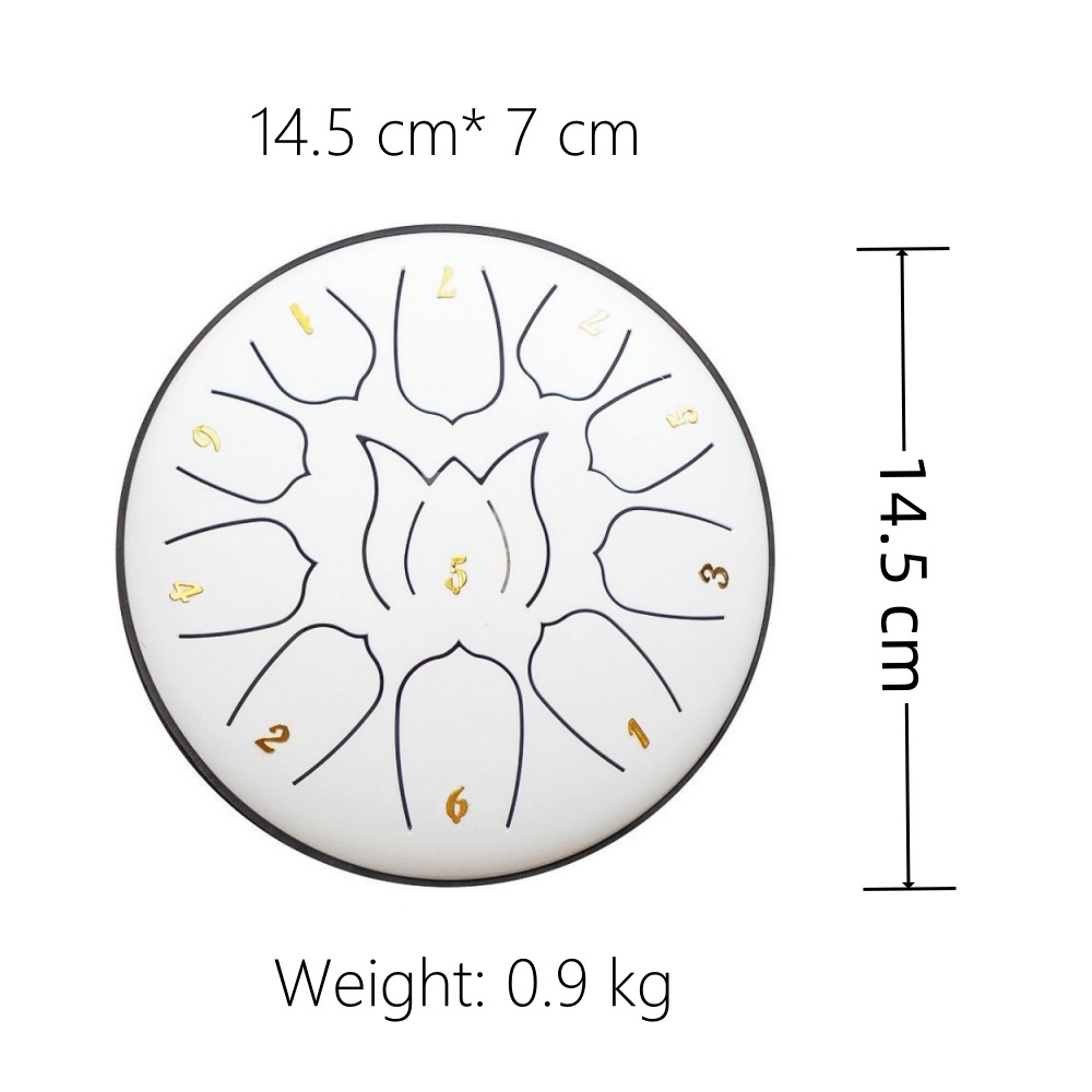 JELO PL-A011-6 Carbon Steel Tongue Drum 6-Inch Wholesale Instrument with 11 Tones and Colorful Print tongue Drum