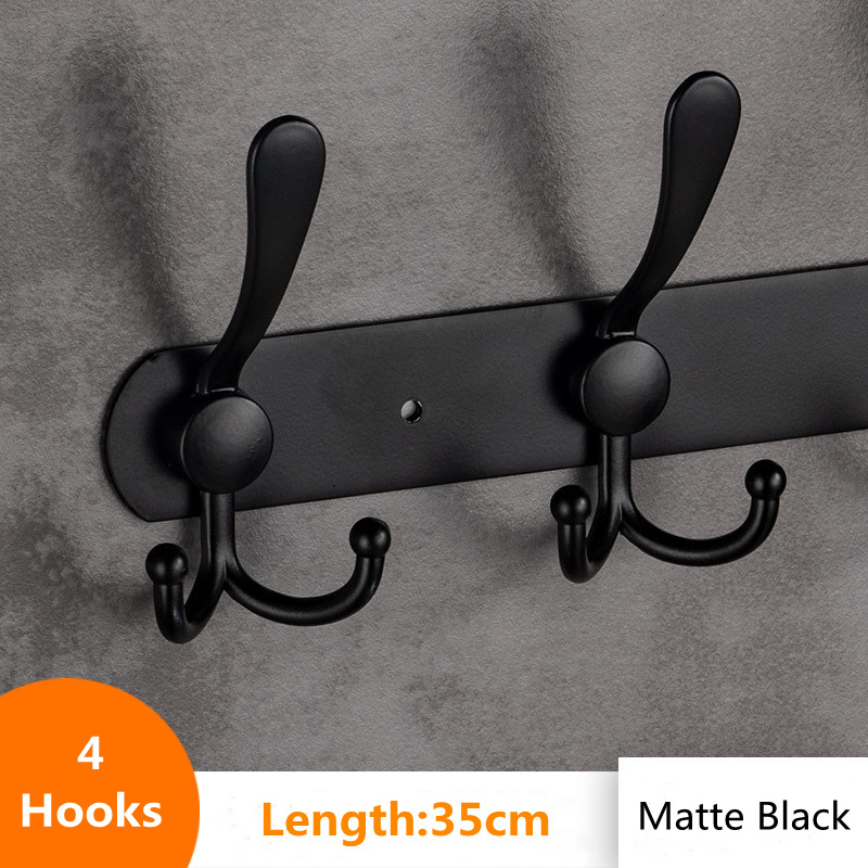 High Quality Wall Mounted Clothes Storage Hanger Stainless Steel Hook Aluminum Alloy Metal Towel Racks Hooks for Bathroom