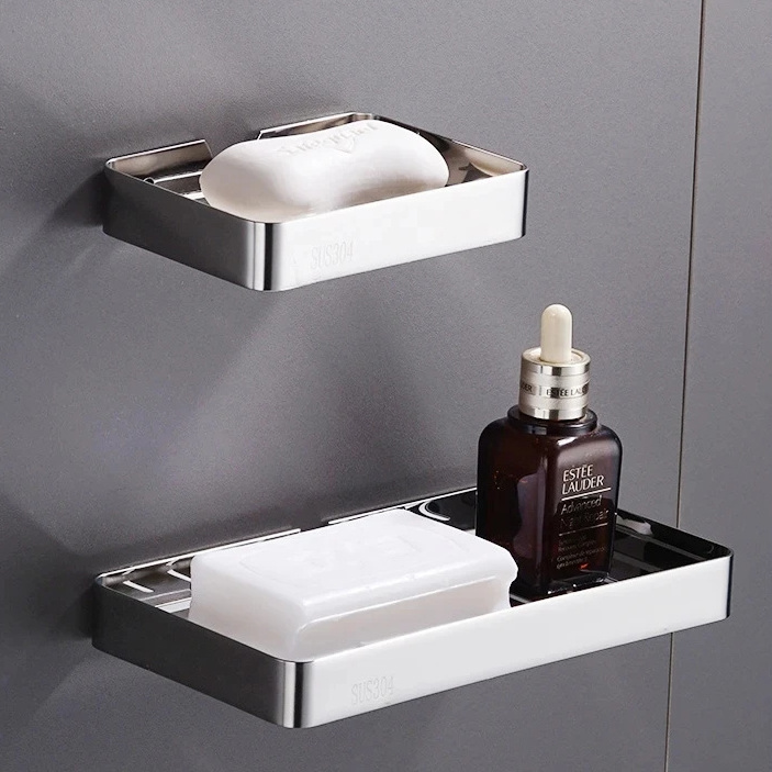 Good Quality Bathroom Accessories Wall Mounted Soap Dish Stainless Steel Material Soap Storage Holder Soap Dish