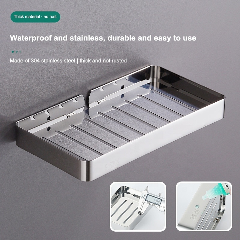 Good Quality Bathroom Accessories Wall Mounted Soap Dish Stainless Steel Material Soap Storage Holder Soap Dish