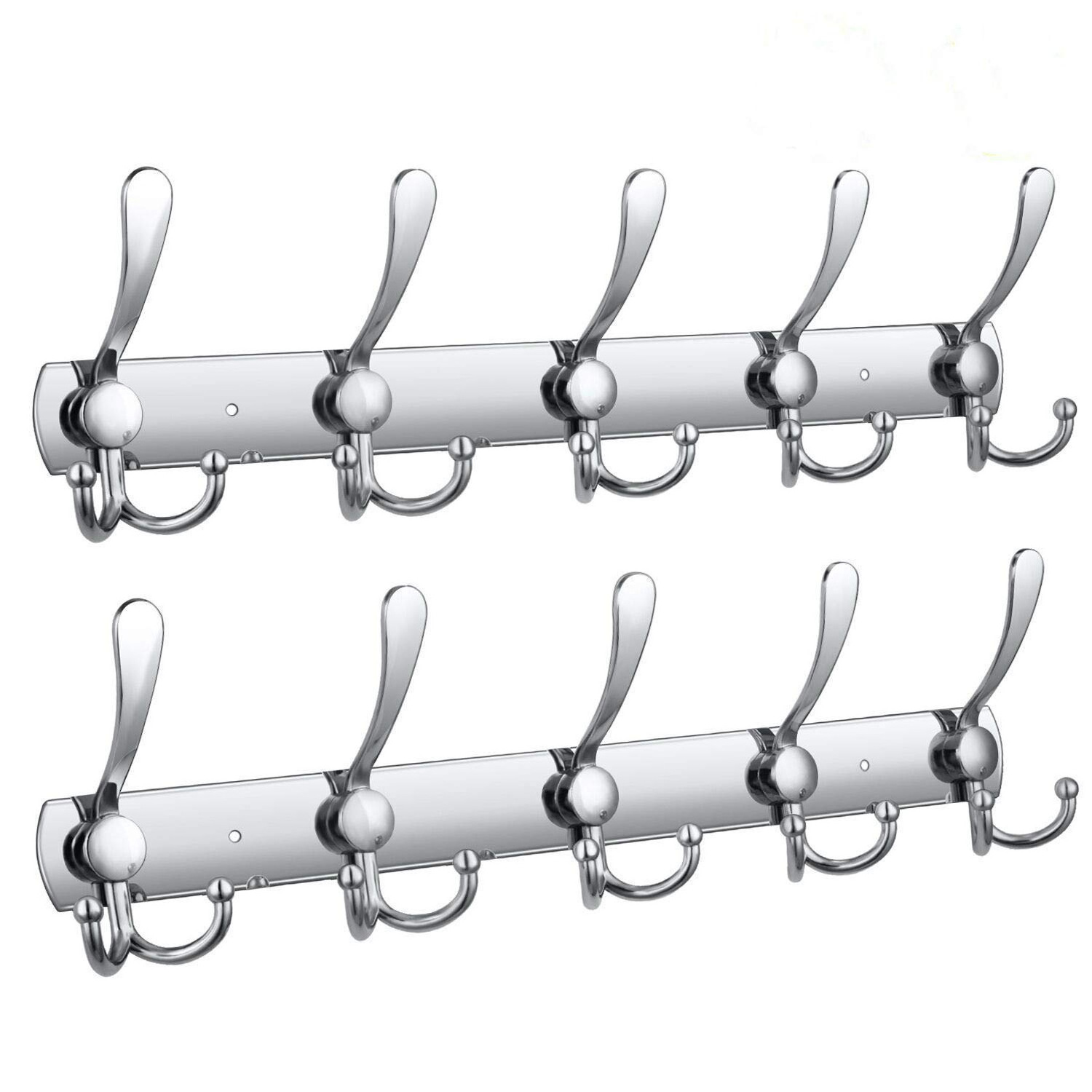 Factory Direct Modern 5 Hooks Rack Custom Metal Heavy Duty Strong Rectangle Wall Hooks Coat Racks Storage Hooks