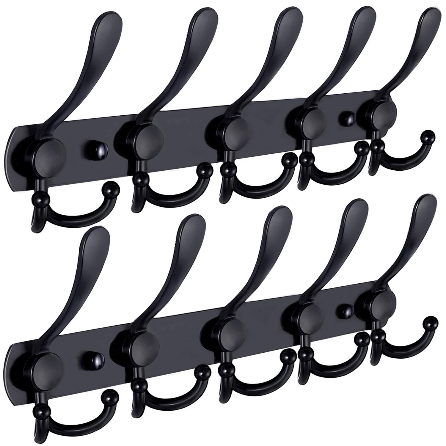 Factory Direct Modern 5 Hooks Rack Custom Metal Heavy Duty Strong Rectangle Wall Hooks Coat Racks Storage Hooks