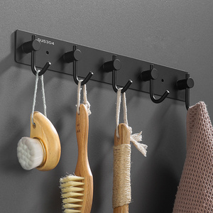 Hot Sale Modern Kitchen Bathroom Stainless Steel Wall Coat Rack Coat Hooks Wall Mounted Stainless Steel Hook Rack for Clothes