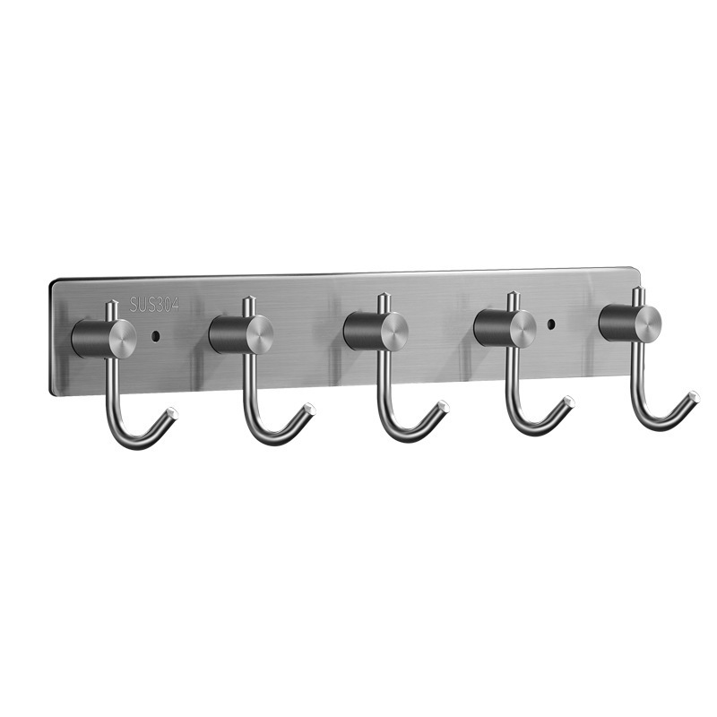 Hot Sale Modern Kitchen Bathroom Stainless Steel Wall Coat Rack Coat Hooks Wall Mounted Stainless Steel Hook Rack for Clothes