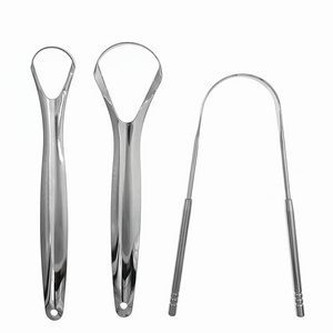 Factory Manufacturer Gold Stainless Steel Surgical Grade Stainless Steel Tongue Cleaners 304 Stainless Steel Tongue Scraper