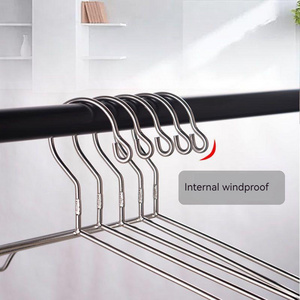 Good Quality 304 stainless steel solid clothes hanger rack children's anti-skid wind hook clothes storage hanging hooks hanger