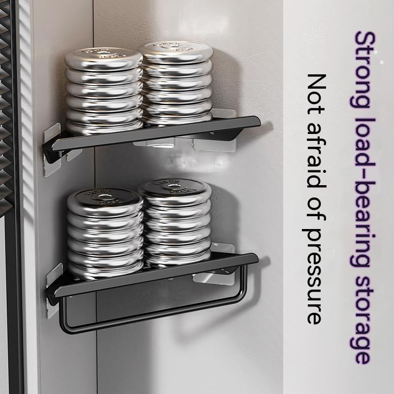 Kitchen Metal Corner Storage Rack Shelf with Adhesive Triangle Wall Mounted Toilet Bathroom Shower Caddy Organizer